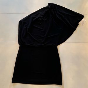 Jessica Simpson Small NWT One Shoulder Black Mini Dress